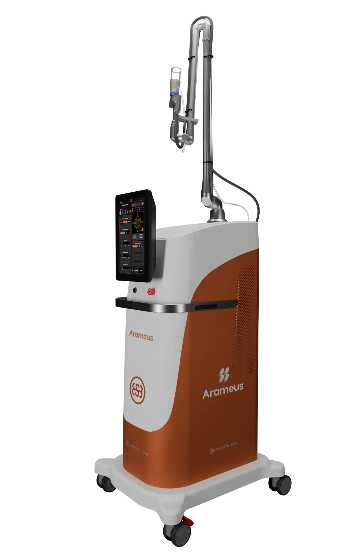 Arameus CO2 - detalhe do painel e ponteira