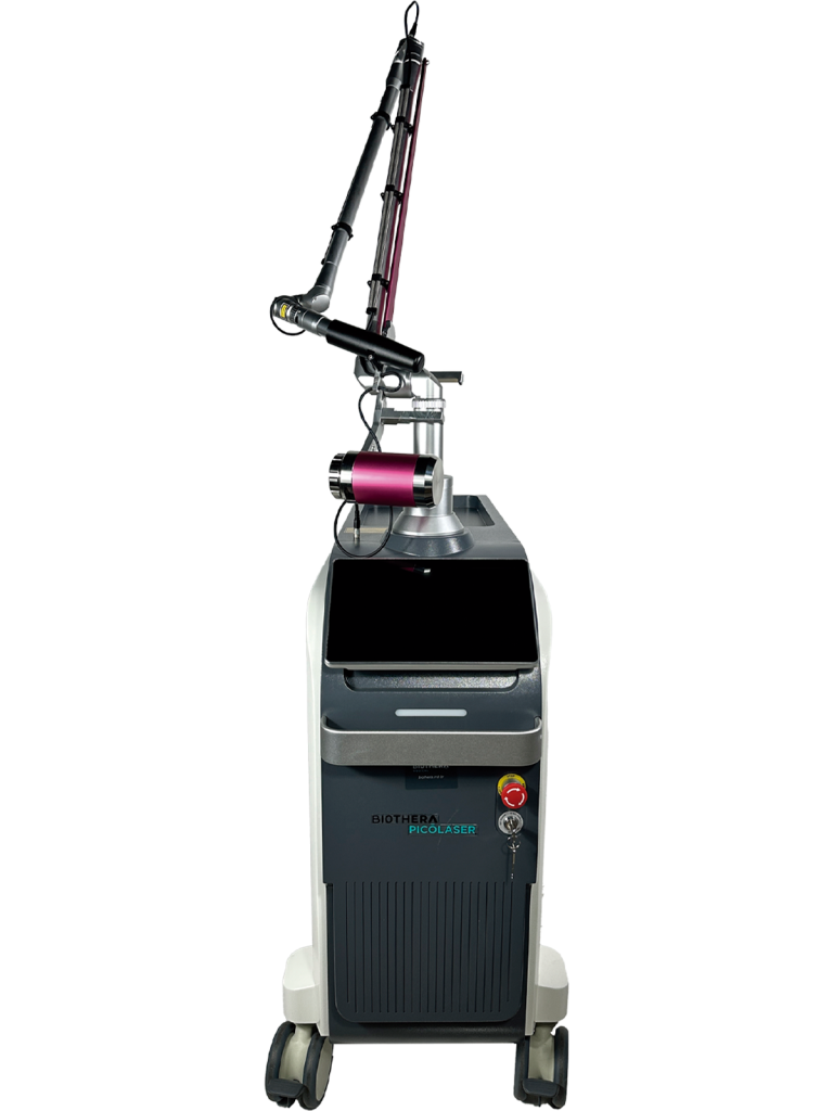Biothera Picolaser — vista frontal com braço articulado