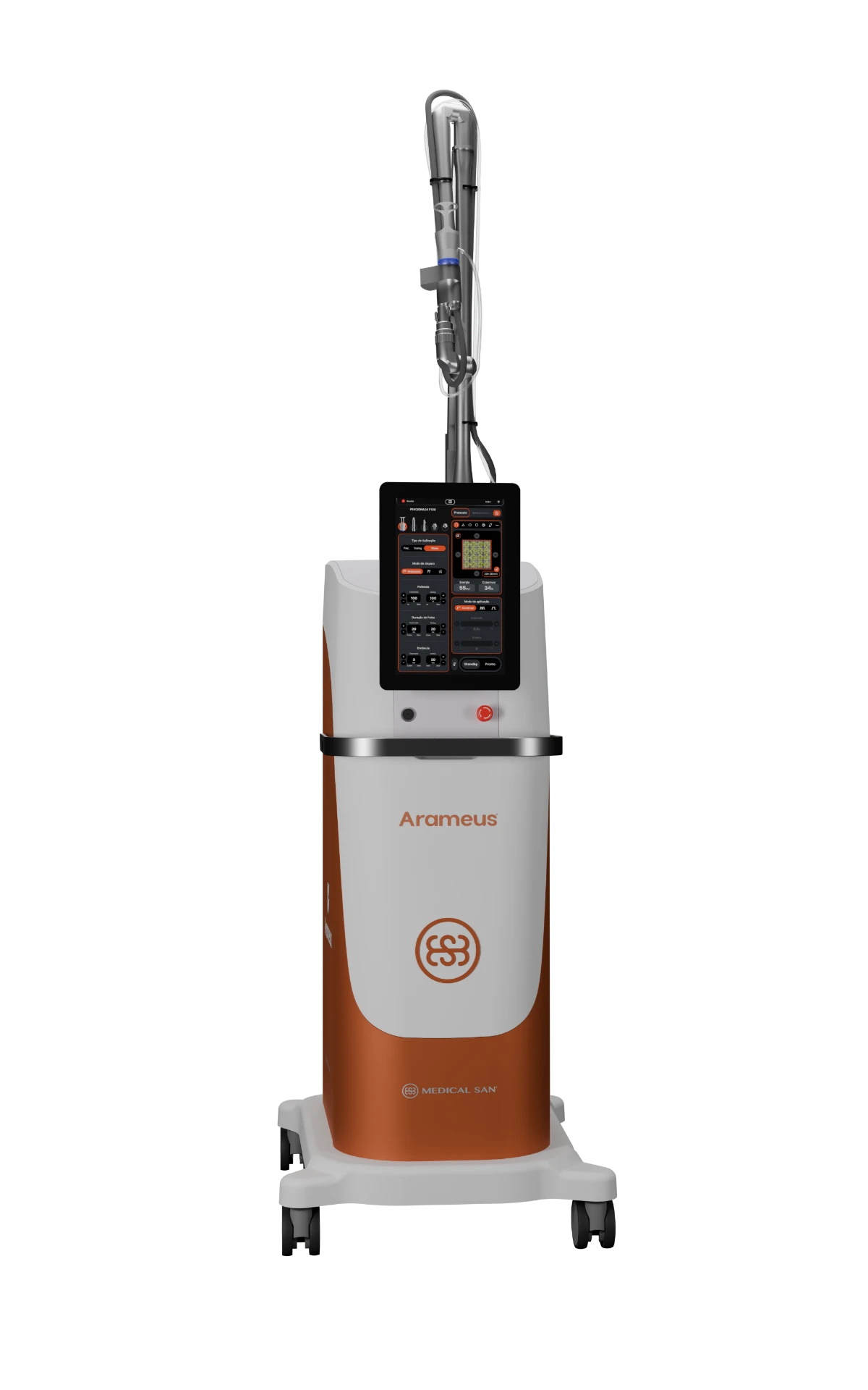 Arameus CO2 - vista frontal com display touch