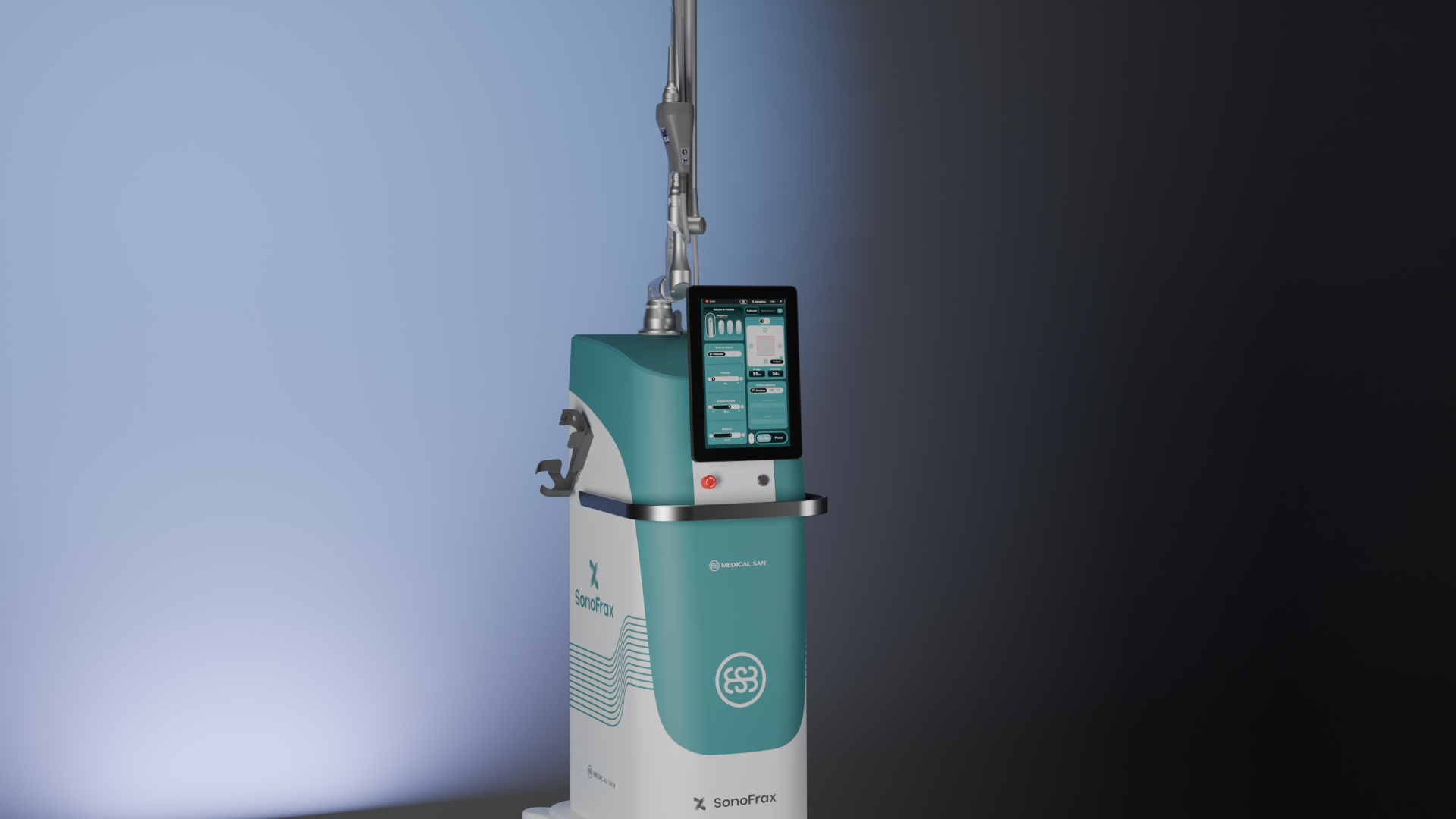 Display touch screen do SonoFrax